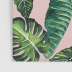 Jungle Leaves, Banana, Monstera II Pink  Poster Gallery Image 3