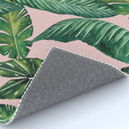 Jungle Leaves, Banana, Monstera II Pink  Rug Gallery Image 4