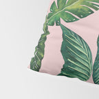 Jungle Leaves, Banana, Monstera II Pink  Pillow Sham Gallery Image 4