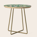 Jungle Leaves, Banana, Monstera II Pink  Side Table Gallery Image 1
