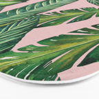 Jungle Leaves, Banana, Monstera II Pink  Bath Mat Gallery Image 3