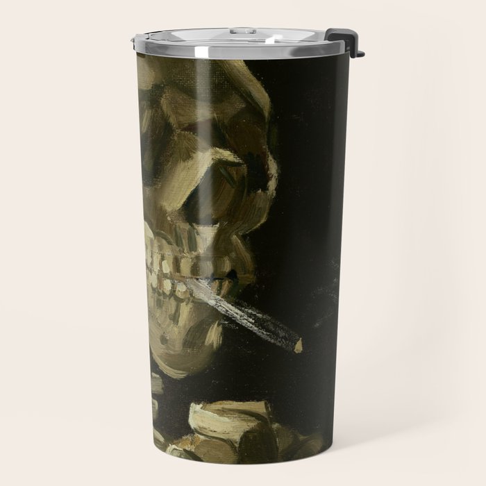 Vincent van Gogh - Skull of a Skeleton with Burning Cigarette Travel Mug Gallery Image 2