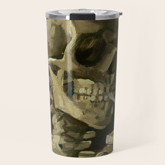 Vincent van Gogh - Skull of a Skeleton with Burning Cigarette Travel Mug Gallery Image 1