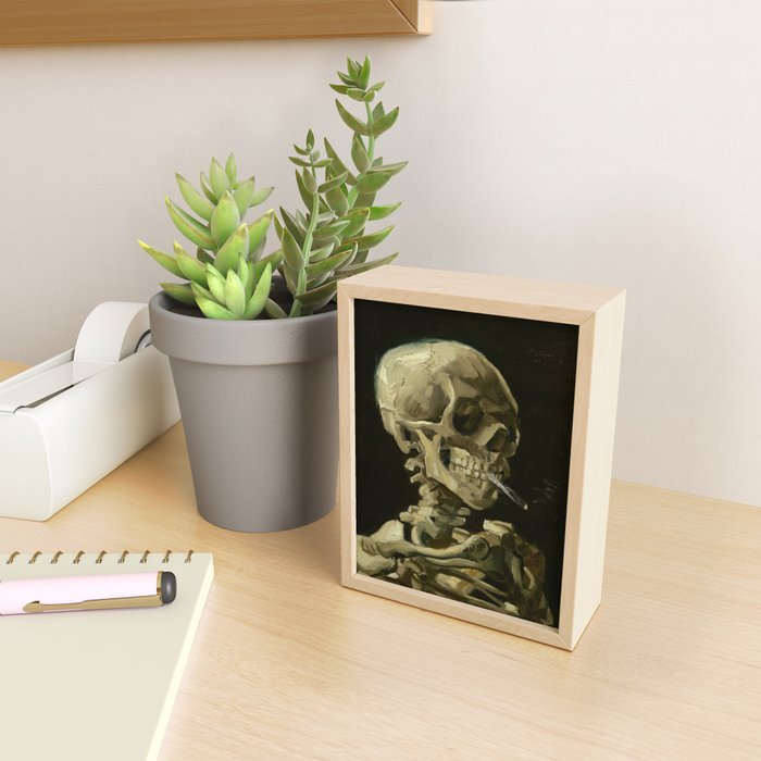 Vincent van Gogh - Skull of a Skeleton with Burning Cigarette Mini Art Print Gallery Image 2