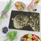 Vincent van Gogh - Skull of a Skeleton with Burning Cigarette Cutting Board Gallery Image 2