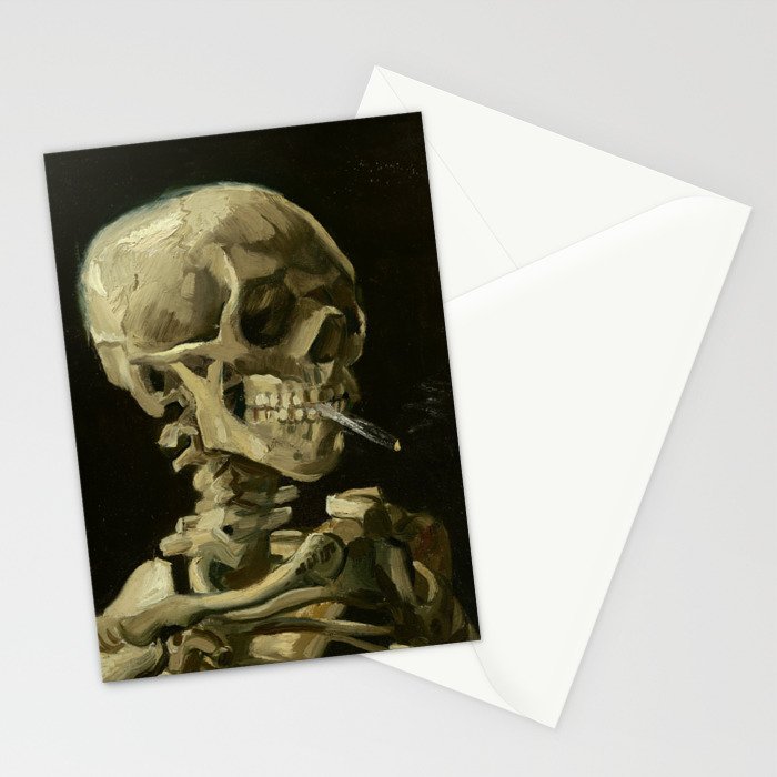 Vincent van Gogh - Skull of a Skeleton with Burning Cigarette Stationery Card Gallery Image 2