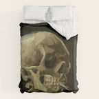 Vincent van Gogh - Skull of a Skeleton with Burning Cigarette Duvet Cover Gallery Image 6
