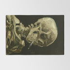 Vincent van Gogh - Skull of a Skeleton with Burning Cigarette Rug Gallery Image 2