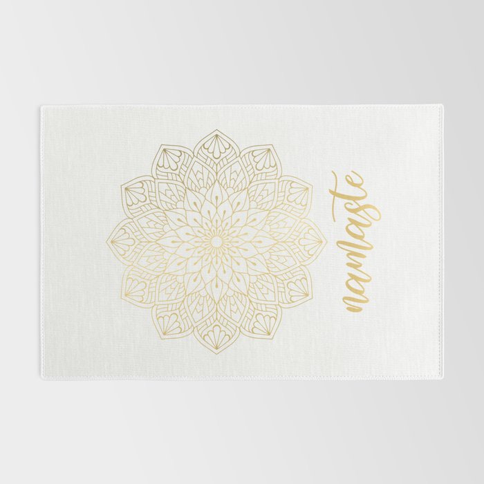 Namaste Gold Mandala Design Rug Gallery Image 2
