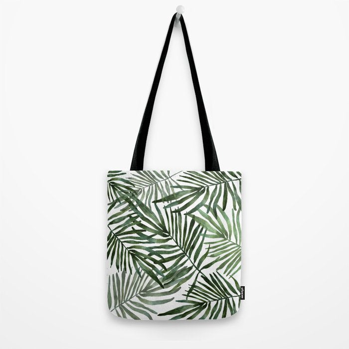 Watercolor simple leaves Tote Bag Gallery Image 2