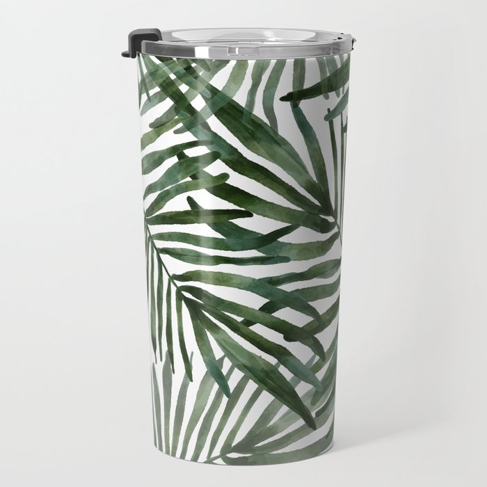 Watercolor simple leaves Travel Mug Gallery Image 3