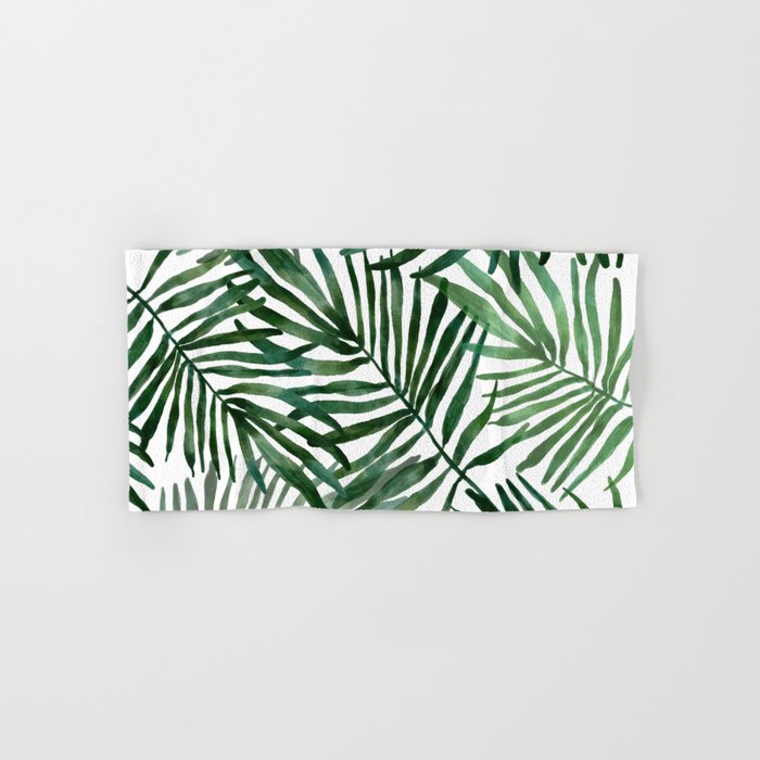 Watercolor simple leaves Towels Gallery Image 1