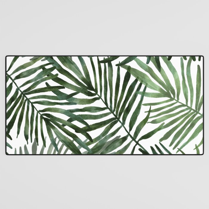Watercolor simple leaves Desk Mat Gallery Image 3