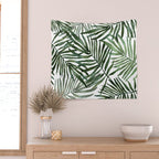 Watercolor simple leaves Wall Tapestry Gallery Image 2
