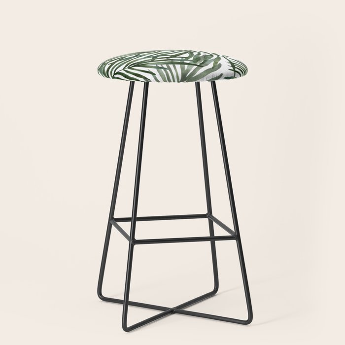 Watercolor simple leaves Stool Gallery Image 1
