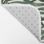Watercolor simple leaves Bath Mat Gallery Image 2