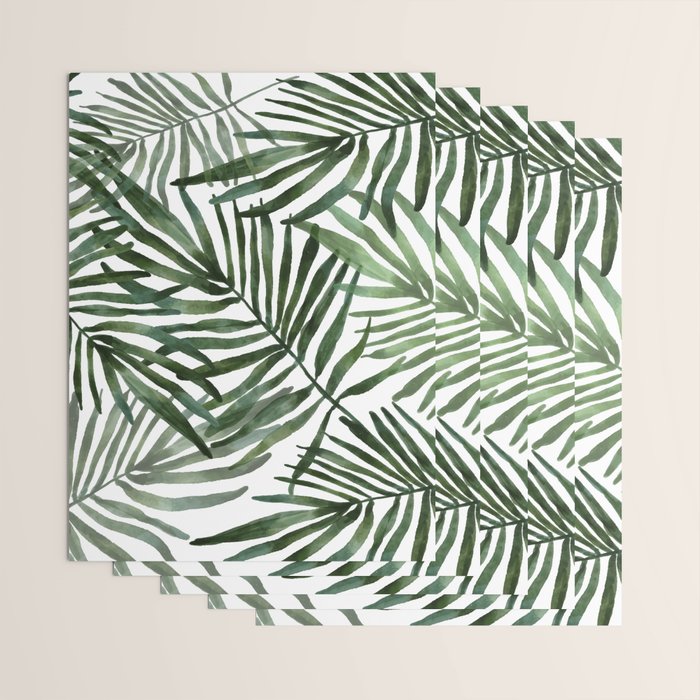 Watercolor simple leaves Wrapping Paper Gallery Image 3