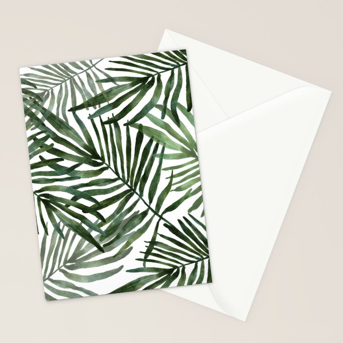 Watercolor simple leaves Stationery Card Gallery Image 2
