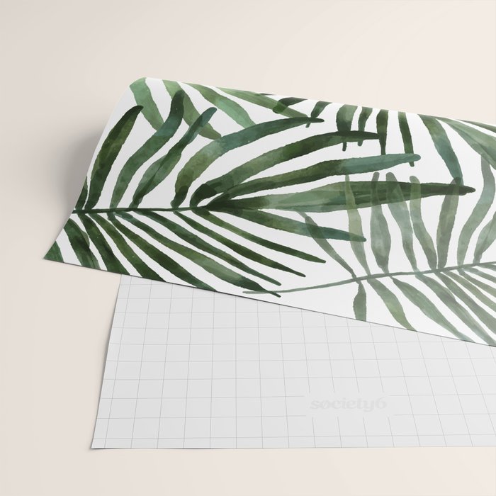 Watercolor simple leaves Wrapping Paper Gallery Image 2