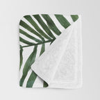 Watercolor simple leaves Throw Blanket Gallery Image 3