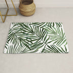 Watercolor simple leaves Rug Gallery Image 1