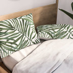 Watercolor simple leaves Pillow Sham Gallery Image 2