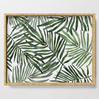 Watercolor simple leaves Serving Tray Gallery Image 1