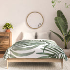 Watercolor simple leaves Comforter Gallery Image 3