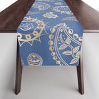 Classic blue and gold paisley Table Runner Gallery Image 1