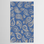 Classic blue and gold paisley Tablecloth Gallery Image 2