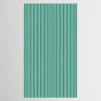 Ultra Fine Stripes Vertical Minimalist Pattern in Contemporary Green and Light Blue Tablecloth Gallery Image 2