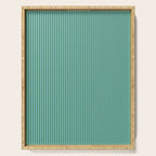 Ultra Fine Stripes Vertical Minimalist Pattern in Contemporary Green and Light Blue Serving Tray Gallery Image 1