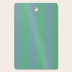 Ultra Fine Stripes Vertical Minimalist Pattern in Contemporary Green and Light Blue Cutting Board Gallery Image 1