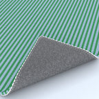 Ultra Fine Stripes Vertical Minimalist Pattern in Contemporary Green and Light Blue Rug Gallery Image 4