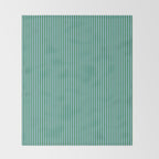 Ultra Fine Stripes Vertical Minimalist Pattern in Contemporary Green and Light Blue Throw Blanket Gallery Image 2