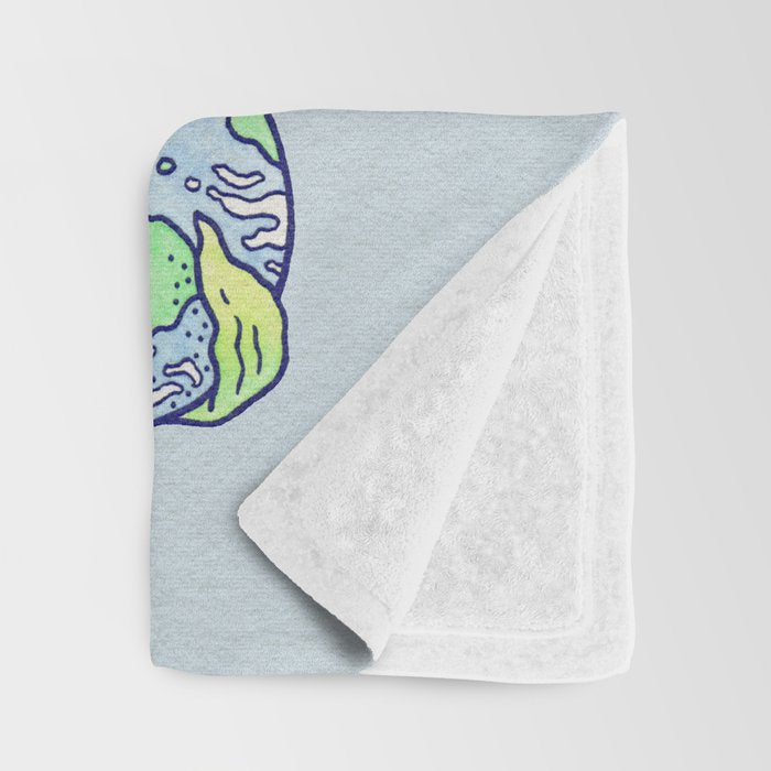 Orcas of Earth | Ocean Conservation Art Throw Blanket Gallery Image 3