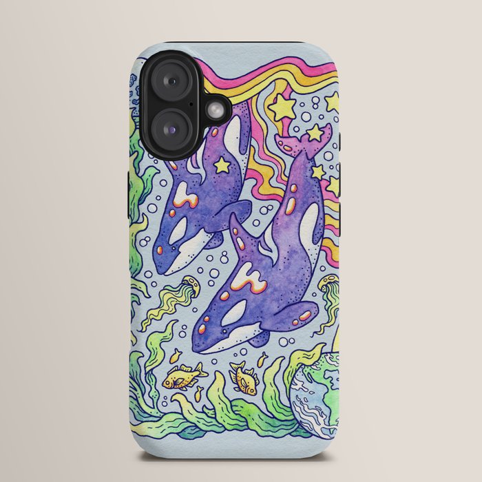 Orcas of Earth | Ocean Conservation Art iPhone Case Gallery Image 13