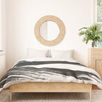 Gestural Abstract Black and White Brush Strokes Duvet Cover Gallery Image 3