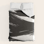 Gestural Abstract Black and White Brush Strokes Comforter Gallery Image 6