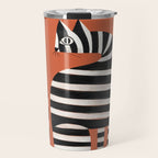The Striped Cat II Travel Mug Gallery Image 1