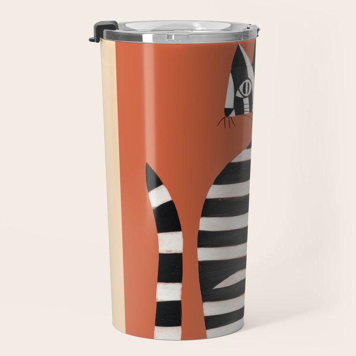 The Striped Cat II Travel Mug Gallery Image 3