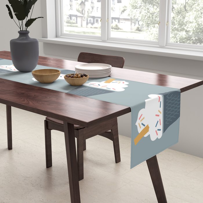 Ice Cream (Blue) Table Runner Gallery Image 2