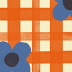 Red floral check pattern Coffee Mug Gallery Image 2