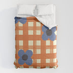 Red floral check pattern Comforter Gallery Image 6