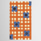 Red floral check pattern Tablecloth Gallery Image 2