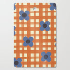 Red floral check pattern Cutting Board Gallery Image 1