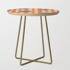 Red floral check pattern Side Table Gallery Image 1