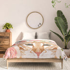 Tabby Cat florals cute spring garden kitten orange tabby cat lady funny girly cat art pet gifts  Comforter Gallery Image 3