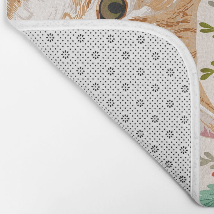 Tabby Cat florals cute spring garden kitten orange tabby cat lady funny girly cat art pet gifts  Bath Mat Gallery Image 2