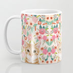 Tabby Cat florals cute spring garden kitten orange tabby cat lady funny girly cat art pet gifts  Coffee Mug Gallery Image 3